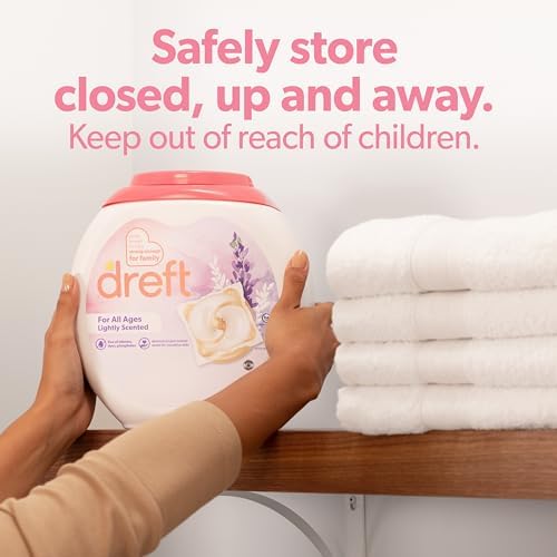 Dreft Detergent Pacs Light Scented Lavender HE 45 Count