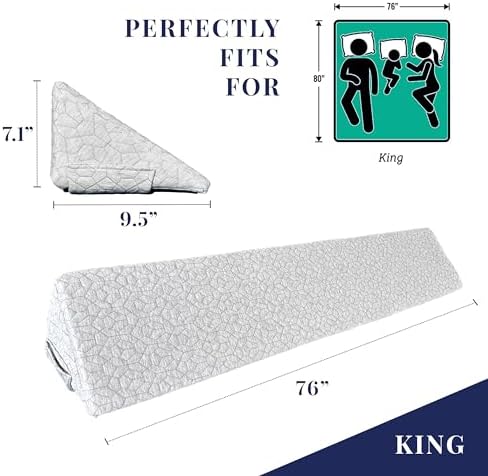 XL Triangle Bed Wedge Pillow for Headboard Gap