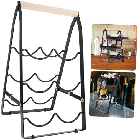OUNONA Foldable Wine Rack for Small Spaces
