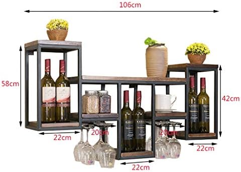 ZJDYDY Wall-Mounted Wine Rack with Solid Wood