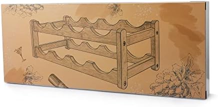 PAMISO 2 Tiers Wine Rack for 8 Bottles