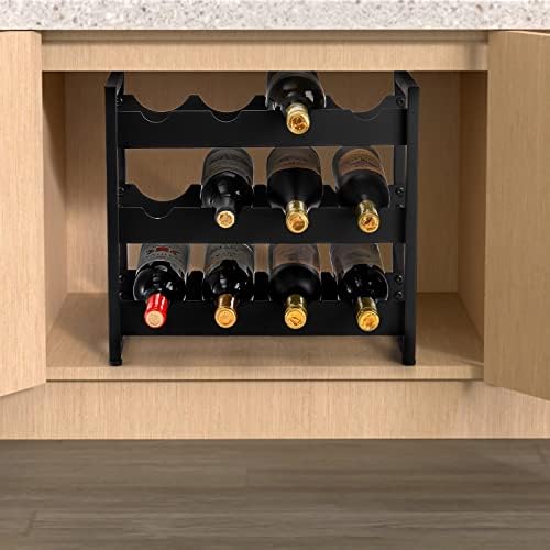 AVLA 3 Tier Freestanding Wine Rack With 12 Bottles Capacity