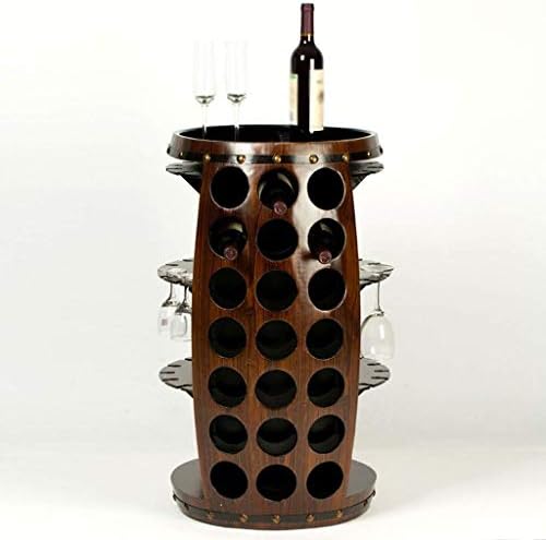 Freestanding Wine Rack with Barrel Design