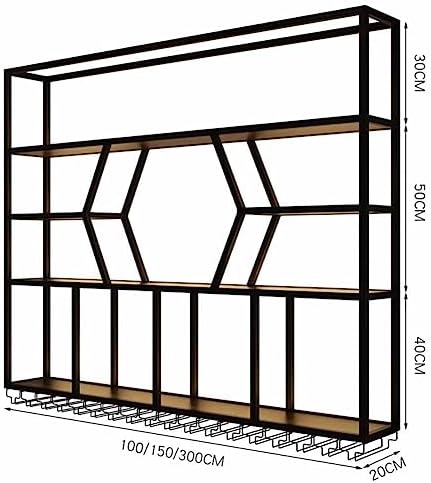 MaGiLL Wall Mounted LED Wine Rack with 4 Tiers