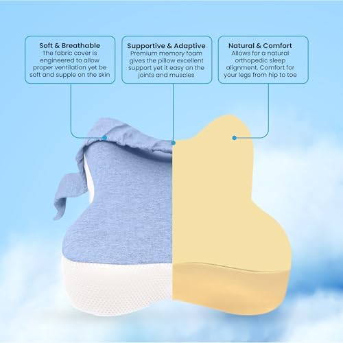 Lumia Wellness Orthopedic Long Knee Pillow for Side Sleepers 1