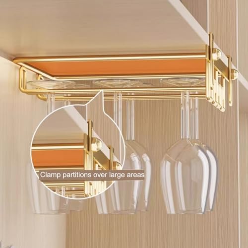 Wine Glass Wall Rack Organizer - Gold 1