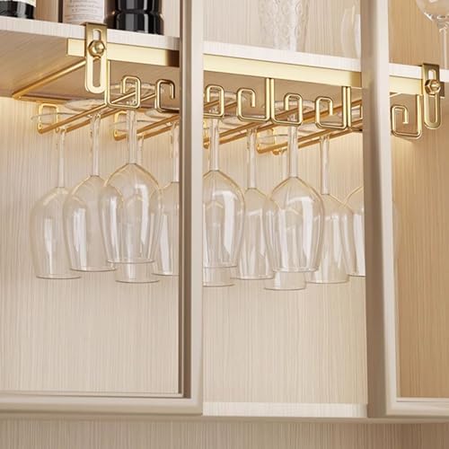 Adjustable Metal Wine Glass Holder for Cabinet and Bar