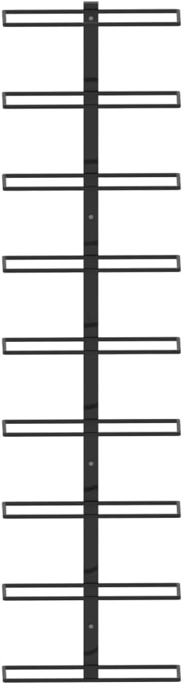 WEHUOSIF Wall-Mounted Wine Rack for 9 Bottles Black Iron