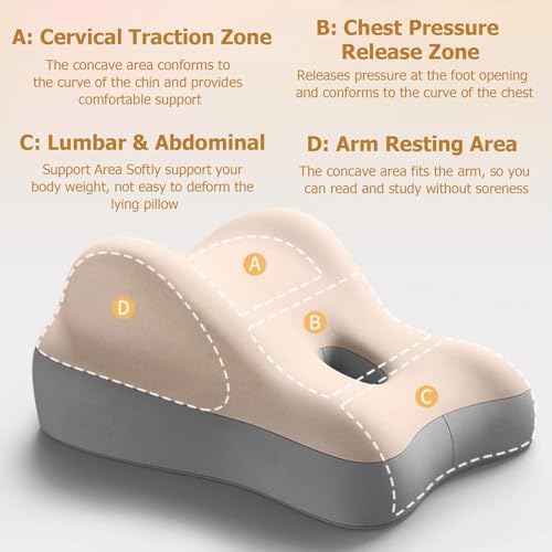 JYHHCYS Adjustable Memory Foam Prone Pillow