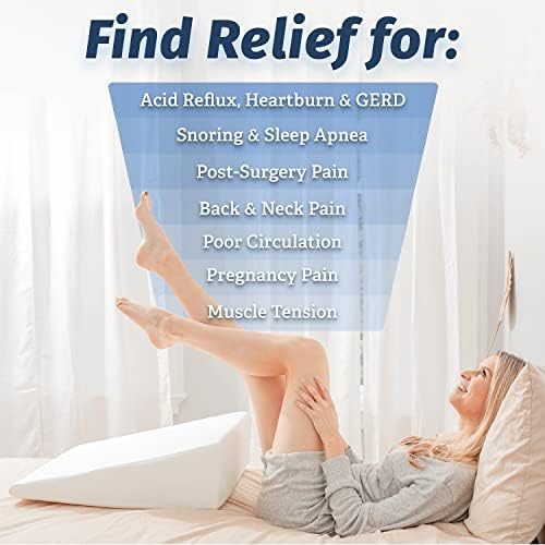 Abco Tech 7in Memory Foam Bed Pillow Wedge