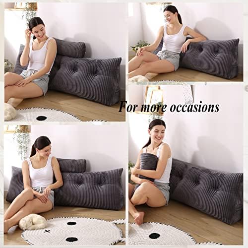 Gpround Wedge Headboard Pillow Set Large Bolster for Bed Rest