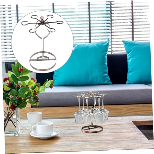 Ciieeo Iron Wine Glass Rack for Kitchen Bar Storage