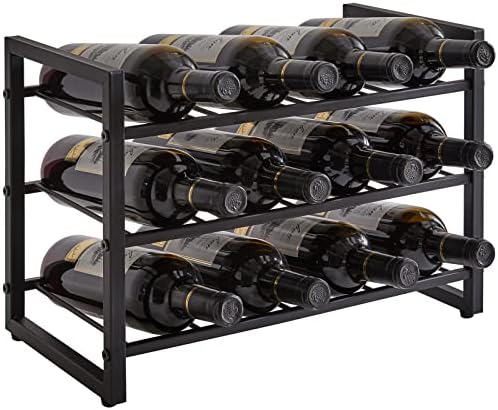 IBUYKE Freestanding 3-Tier Metal Wine Rack