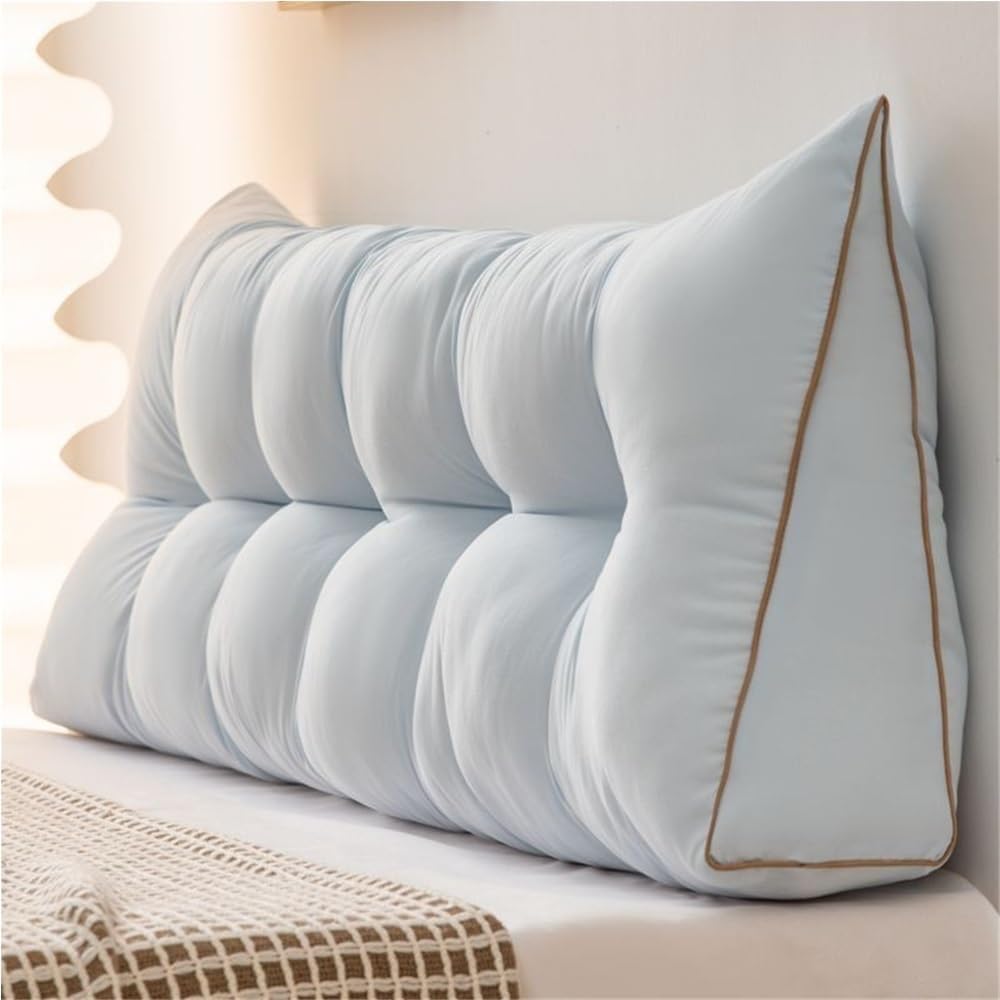 WKSPOO Headboard Pillow Wedge - Soft Back Support Cushion Blue 709in