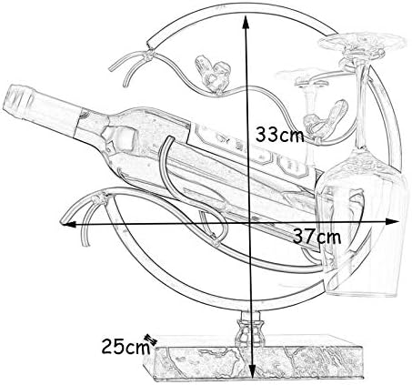 BOCbco Tabletop Wine Rack Holder - Iron Art Design