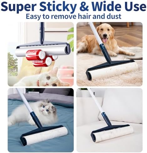 Hohoky 138in Extra Sticky Lint Roller 6 Rolls Total 360 Sheets