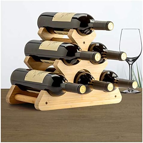 BOCbco Tabletop Wine Rack - 6 Bottle Capacity - Modern Stylish Design