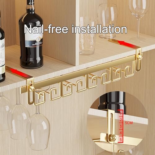 Wine Glass Wall Rack Organizer - Gold 1