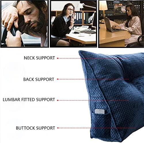 ZZYK Large Triangular Headboard Pillow with Removable Cover