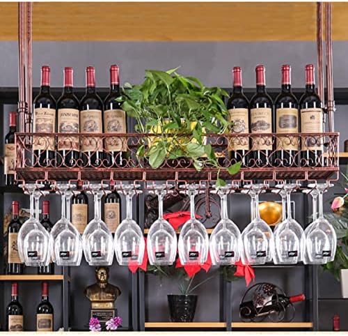 ZJDYDY Wall-Mounted Iron Wine Rack with Adjustable Hanger