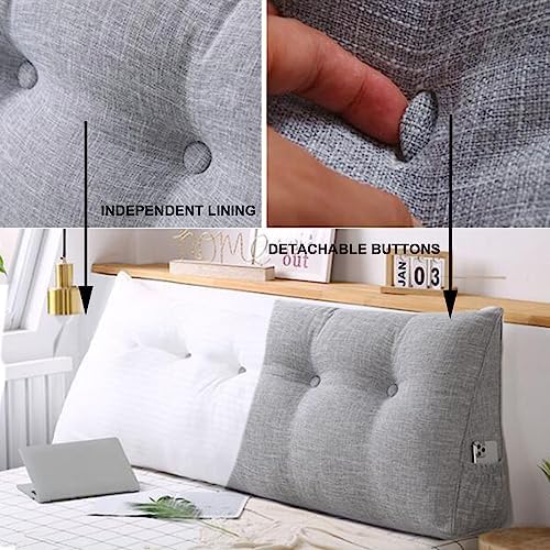 ZZYK Large Triangular Headboard Pillow with Removable Cover 1