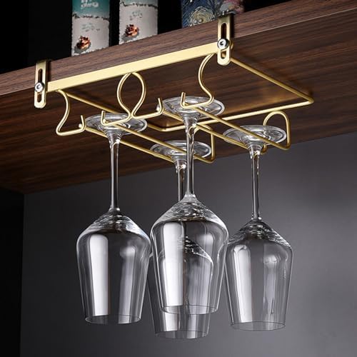 Adjustable Wine Glass Holder No Drilling for Cabinet and Bar 1