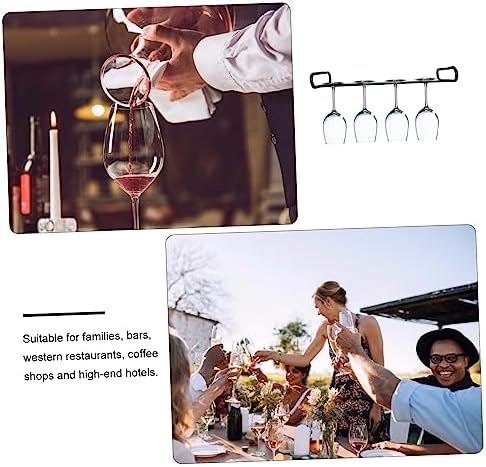 Cabilock Red Wine Glass Holder Rack - Space-Saving Black Design