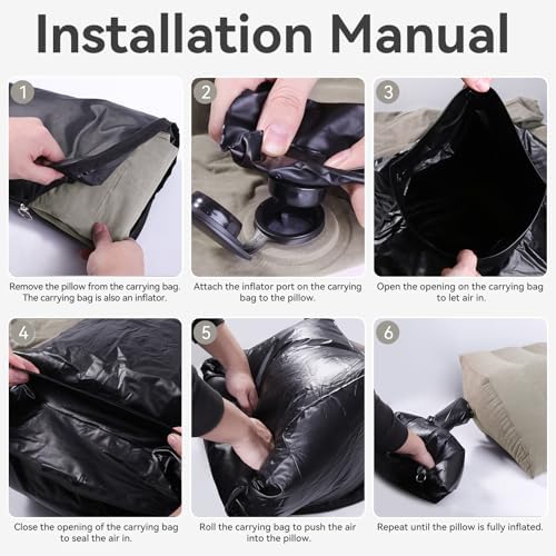 Lefeke Inflatable Leg Pillow with Carry Case