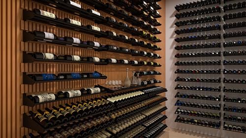 Ultra Wine Racks Showcase Horizontal Row - Black Modular