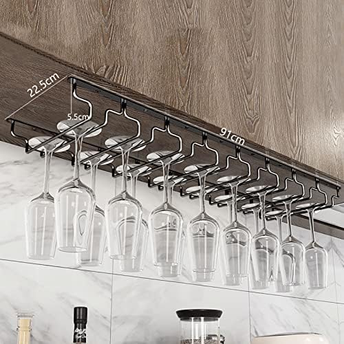 Under Cabinet Wine Glass Rack Holder Organizer