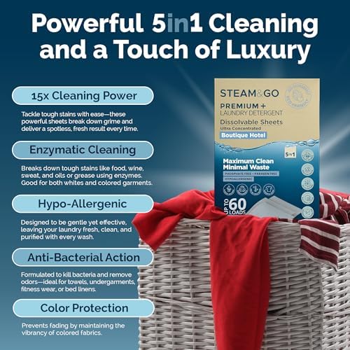 Steam and Go Premium Laundry Detergent Sheets 30 Ct