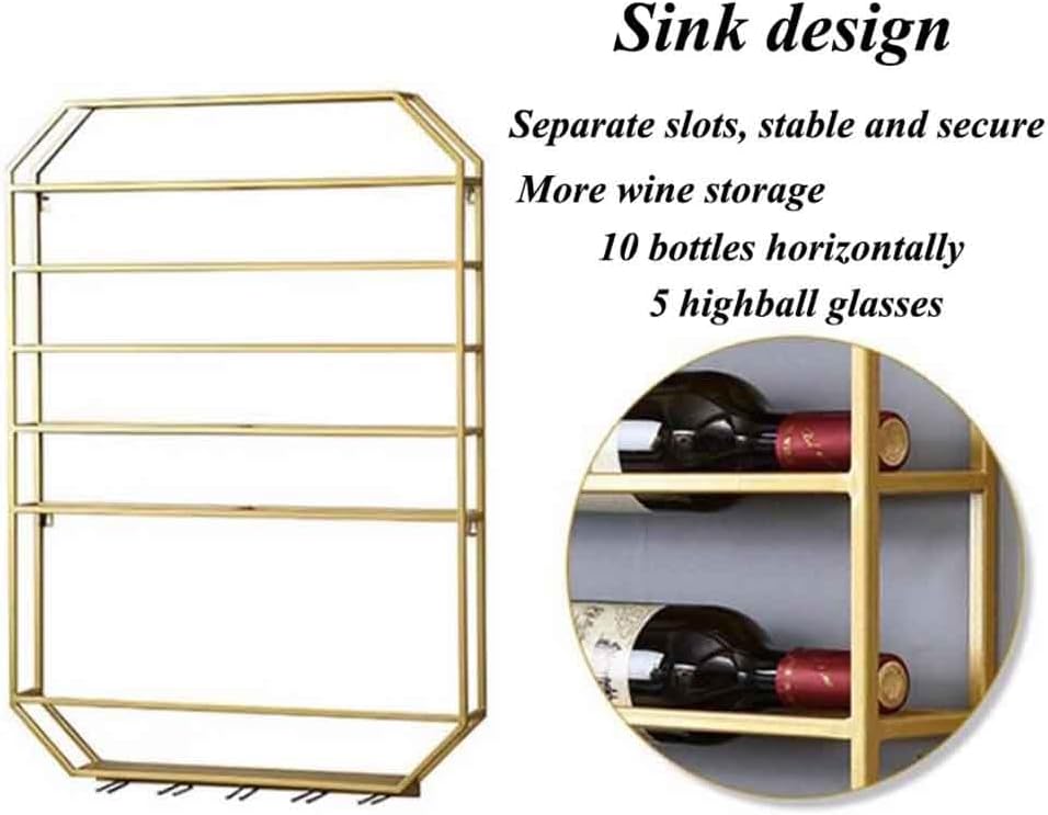 Wall Mounted Wine Rack with Glass Holder Black 70x85x100cm