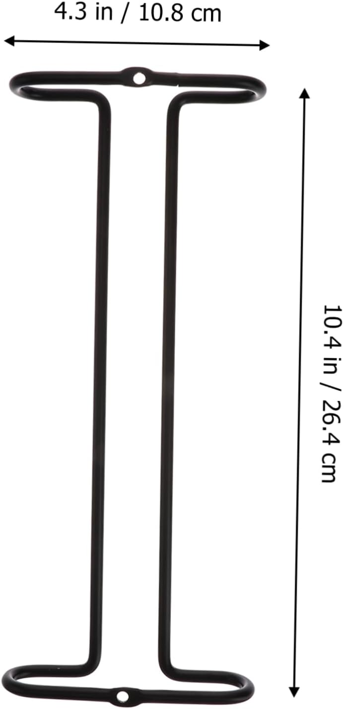 PRETYZOOM 1Pc Black Wine Glass Rack Single Row Storage