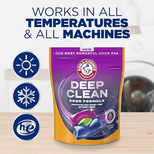 ARM HAMMER Deep Clean Odor Laundry Detergent Paks 44 Count 44 Loads