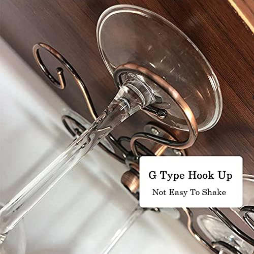 NWB Under Cabinet Wine Glass Rack with 360 Rotation