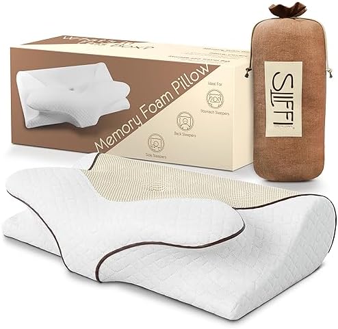 SLIFFI Cervical Memory Foam Pillow for Neck and Shoulder Pain