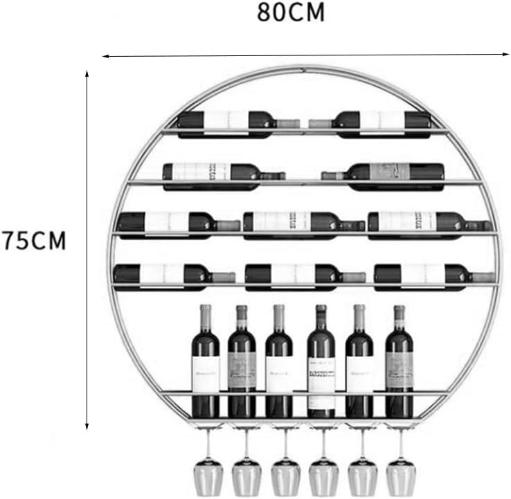SilteD Wall-Mounted Wine Racks 80x75cm Iron Metal Display