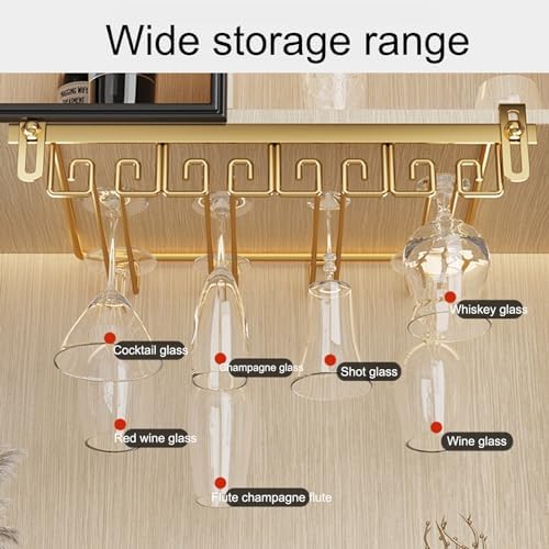 Wine Glass Wall Rack Organizer - Gold 1