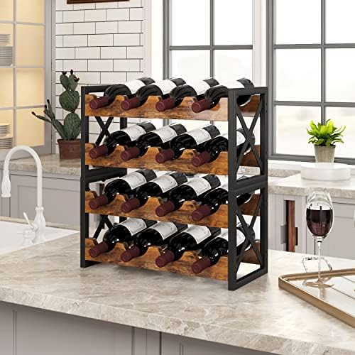 Homeiju 2-in-1 Wine Rack Stackable and Detachable