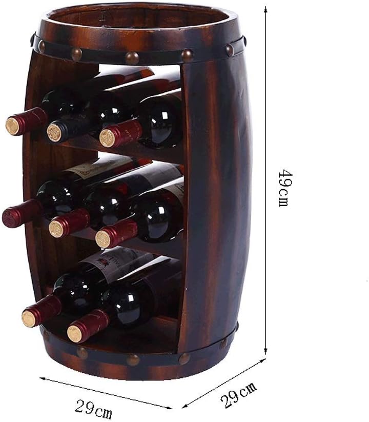 Oak Wine Barrel Storage Rack for Wine Whiskey and More