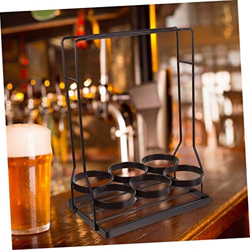 Cabilock Wine Bottle Holder Iron and Wood Storage Stand
