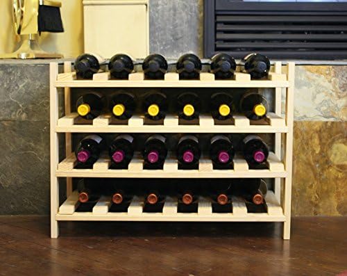 Creekside 24-Bottle Wine Shelves Pine - 12 Inch Deep Design