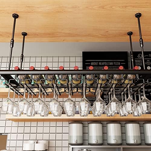 LUCEAE Adjustable 2-Layer Wine Rack for Home Kitchen and Bar