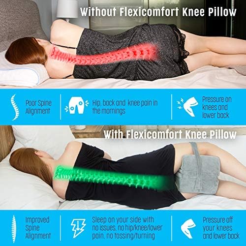 Flexicomfort Adjustable Knee Pillow for Side Sleepers