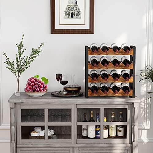 Homeiju 2-in-1 Wine Rack Stackable and Detachable