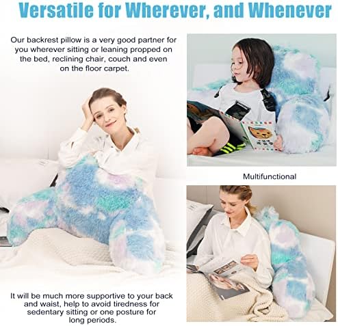 Stylish Ross Fur Reading Pillow with Back Support for Kids Adults