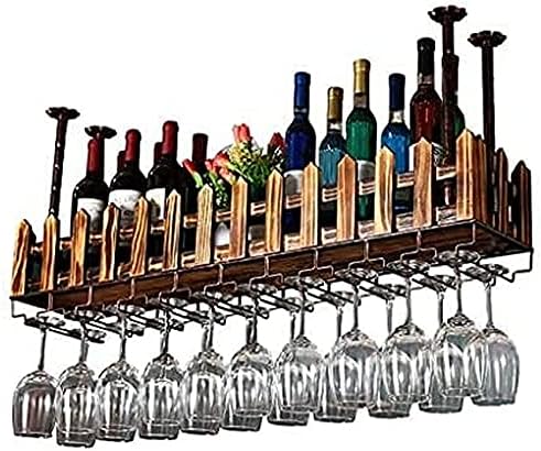 Vintage Rustic Wall-Mounted Wine Rack