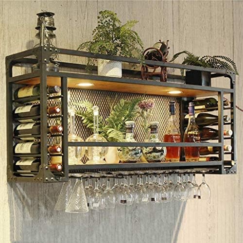 Vintage Rustic Wall-Mounted Wine Rack 1