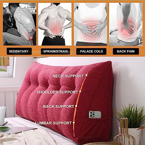 ZZYK Large Triangular Headboard Pillow with Removable Cover 1