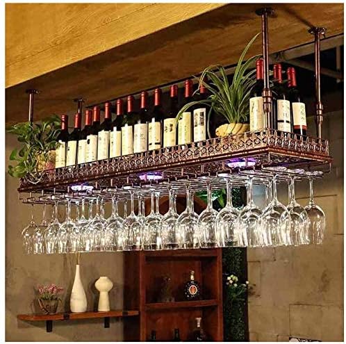 Wall Mounted Wine Rack with Double Layers and Adjustable Height